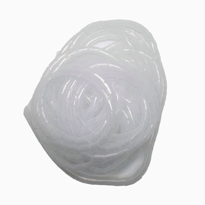 Organizador / Ordena Cable En Espiral blanco - 8mm - 10 Mts-0