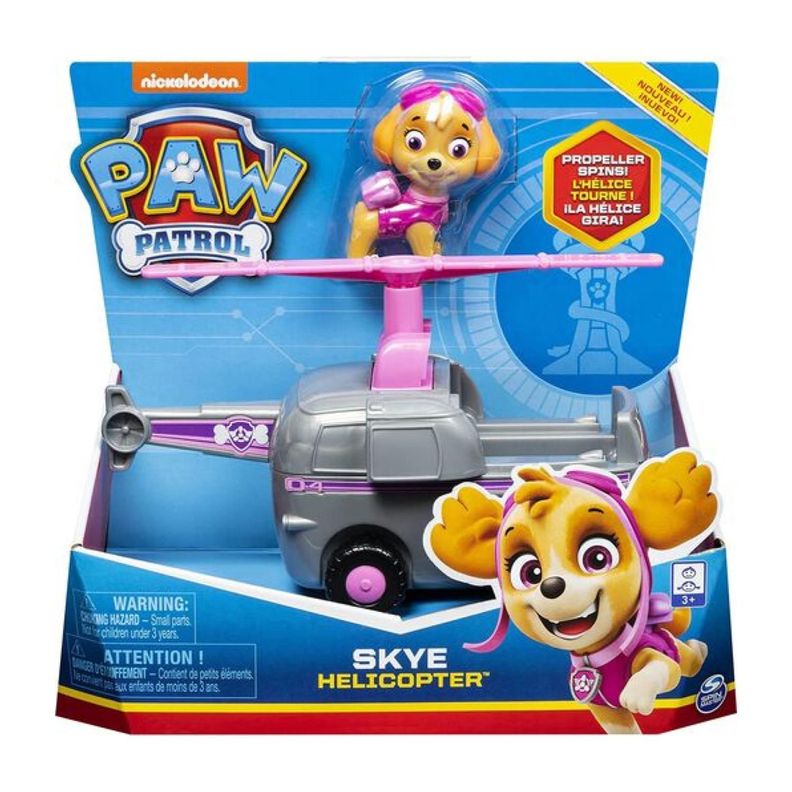 Juguete Skye Helicoptero Gris Friccion Paw Patrol-0