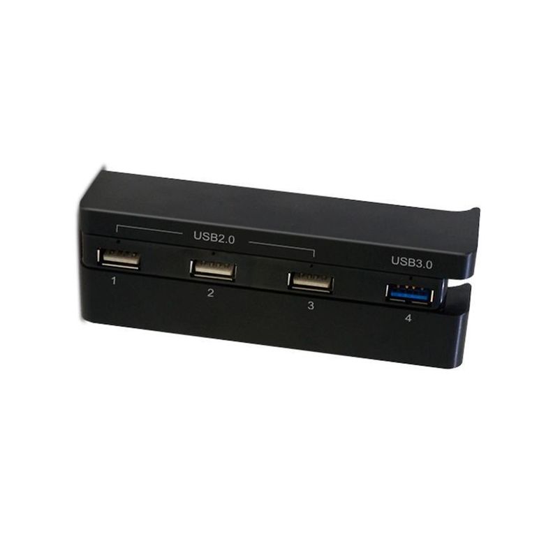 Dobe Hub USB 4 Puertos para PS4 - Expande Conexiones Negro