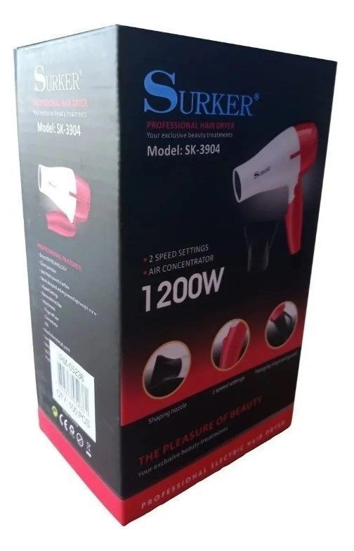 Secador Pelo Profesional Plegable 2 Velocidades 1200w 220v-2