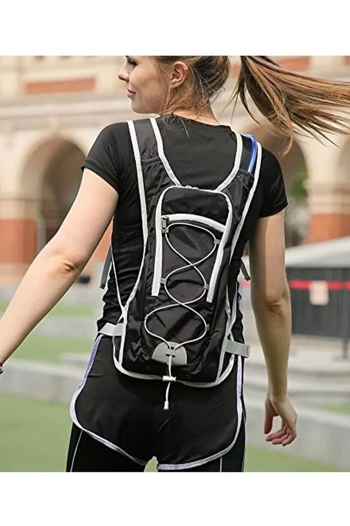 Mochila Camell Ciclismo Running + Bolsa Hidratación 2 Lts Negro-3