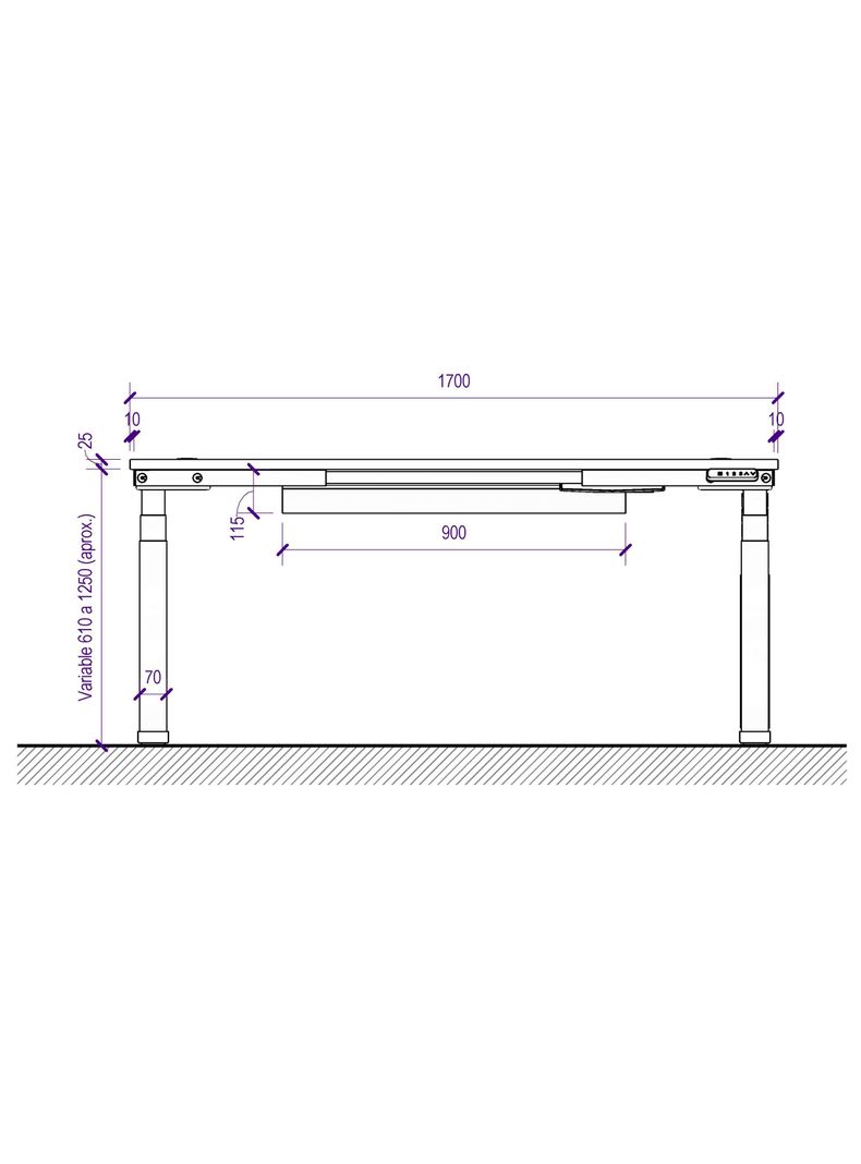 Escritorio Eléctrico Standing Desk 170x60cm C7E-5