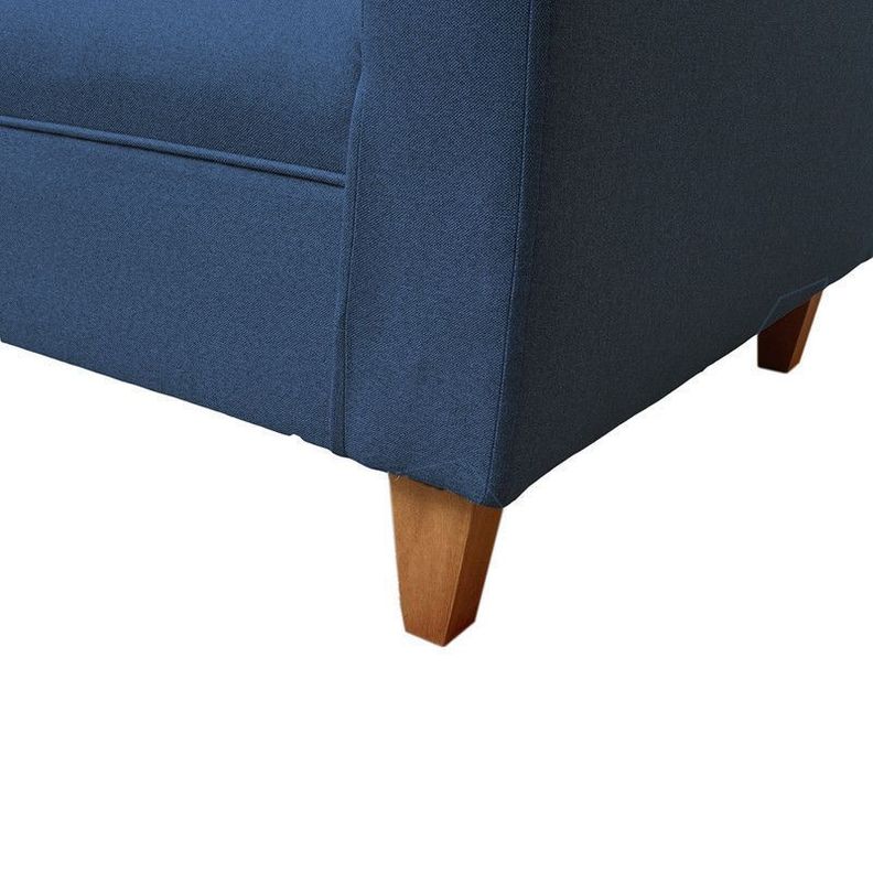 Par Butacas Mateo Chenille Azul Pata Madera 1C-3
