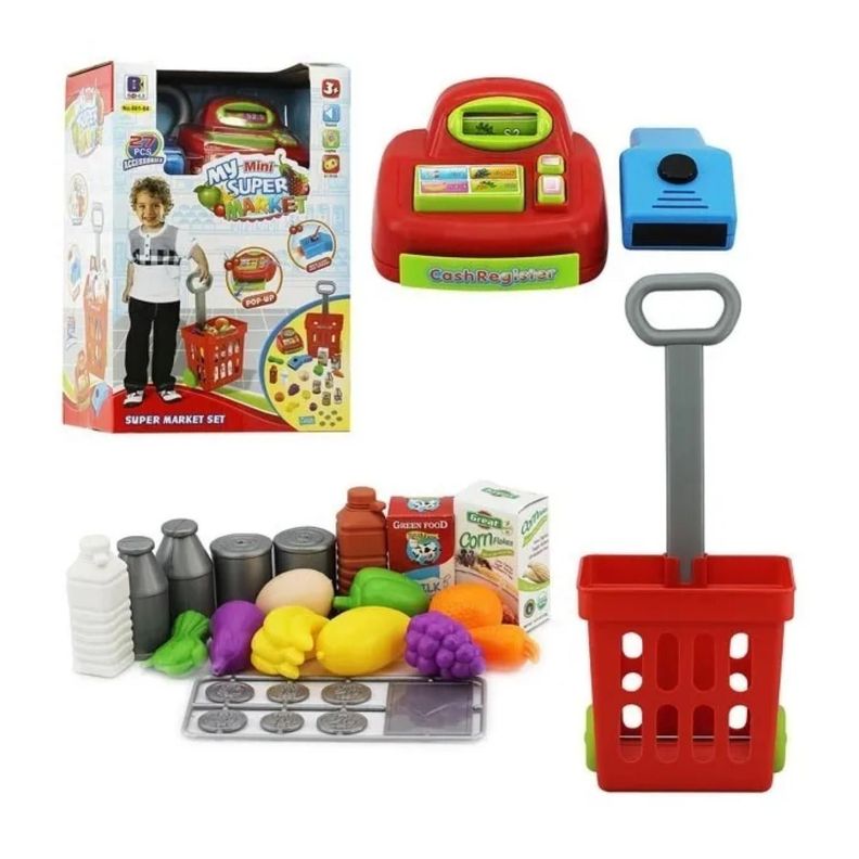 Juguete Set Supermercado 27 Piezas Con Luz Y Sonido Infantil-2