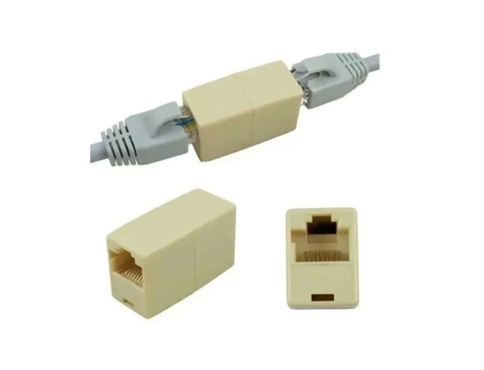 Adaptador Lan Rj45 Hembra Hembra Extension Cables Red-0