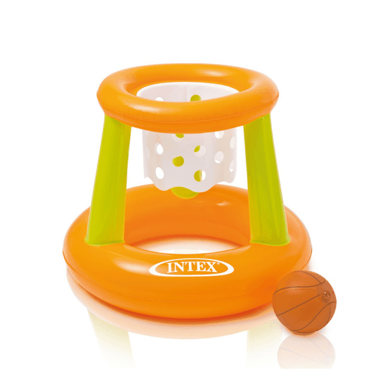 Juego Piscina Inflable Aro Basketball Floating Hoo Naranjo