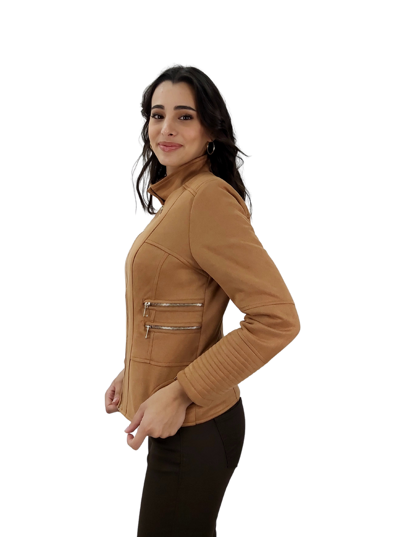 CASACA ACOLCHADA CUELLO MAO CAMEL-1