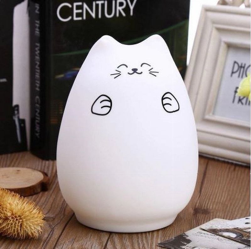 Espantacuco de silicona Gatito Guardián LED Multicolor-2