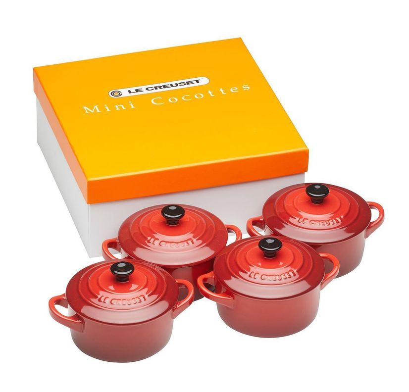 Set de 4 Mini Cocotte Redonda 10cm Cereza-2