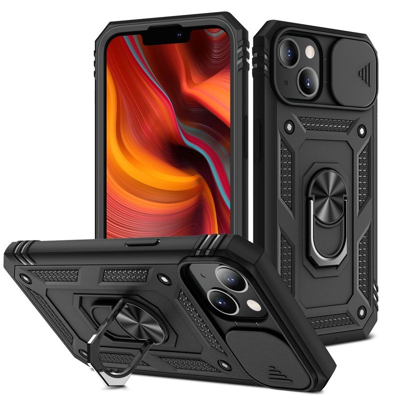 Para: iPhone 14 Plus - Carcasa Resistente Aro Imán-0