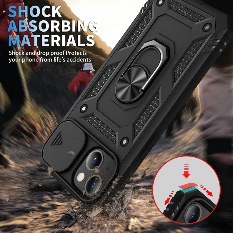Para: iPhone 14 Plus - Carcasa Resistente Aro Imán-4