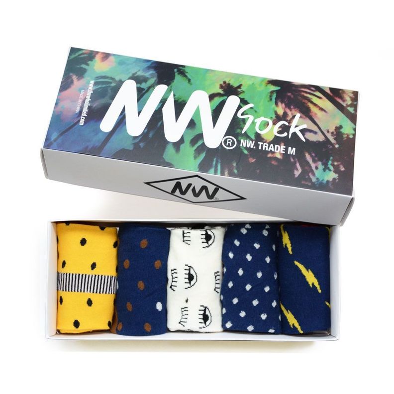 Calcetines con diseño, NW, modelo invisible, pack de 5-1