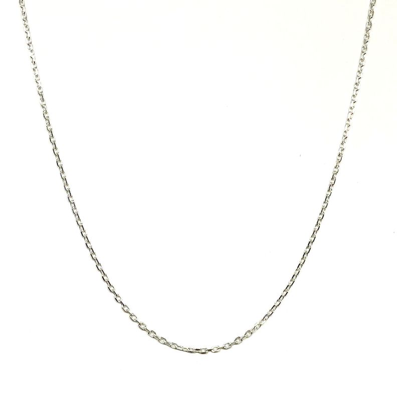 Cadena Eslabón 3x2mm Limada 50cm Plata Fina 925-0