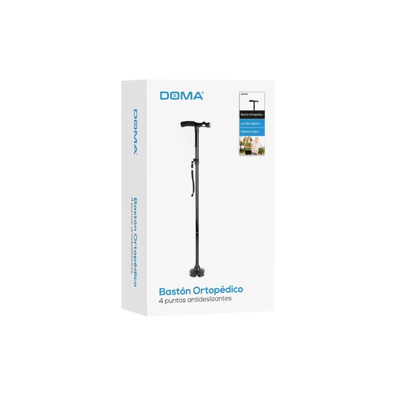 Bastón Ortopédico Con Luz LED Plegable 5 Alturas N-4