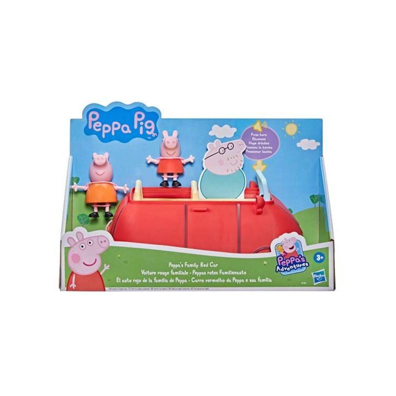 Juguete Automovil Familiar De Peppa Pig Rojo Hasbro-0