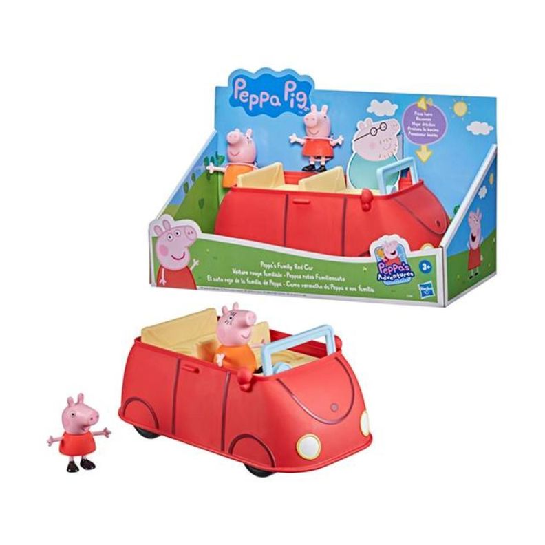 Juguete Automovil Familiar De Peppa Pig Rojo Hasbro-1