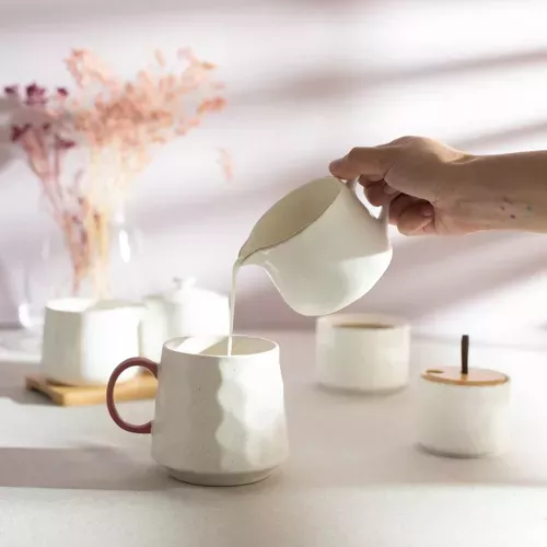 Lechero De Porcelana Multiuso Merienda Blanco-2