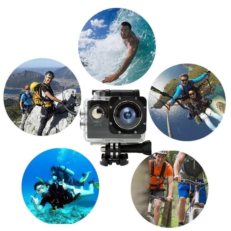 Cámara Deportiva Impermeable 30m 4K Ultra HD-3