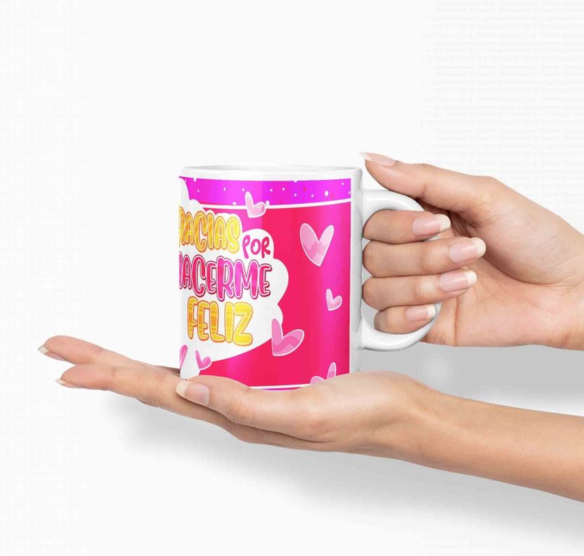 Taza Expresión De Amor-Gracias por hacerme Feliz D13 (320ml)-1