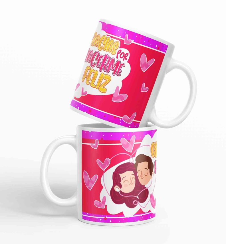 Taza Expresión De Amor-Gracias por hacerme Feliz D13 (320ml)-0