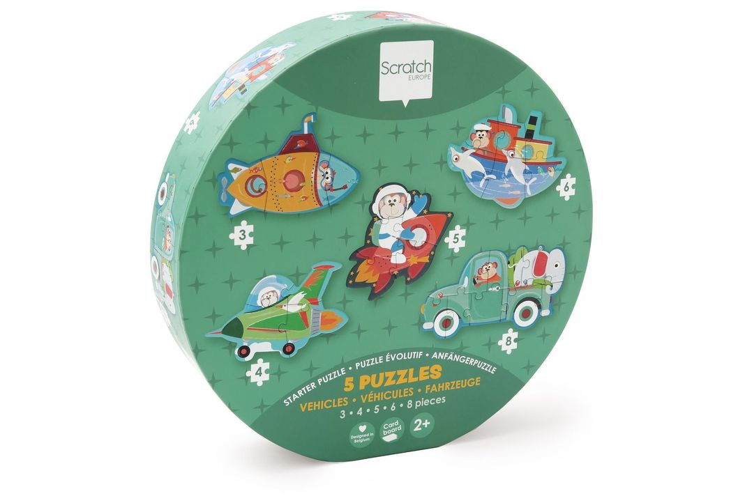 PUZZLE PROGRESIVO VEHICULOS, 5 PUZZLES-6