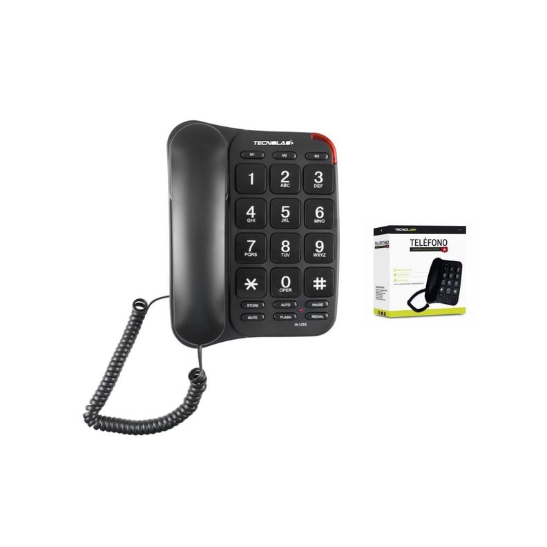 Teléfono Fijo Con Números Grandes - Puntostore-2