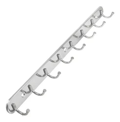 Colgador Perchero Aluminio De Pared Para Toallas Ropa-0