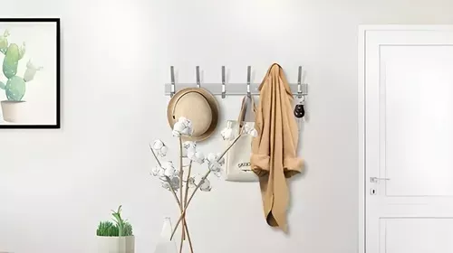 Colgador Perchero Aluminio De Pared Para Toallas Ropa-4