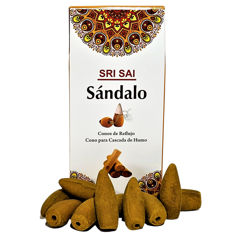 Conos de Incienso Cascada Sándalo - SRI SAI-0