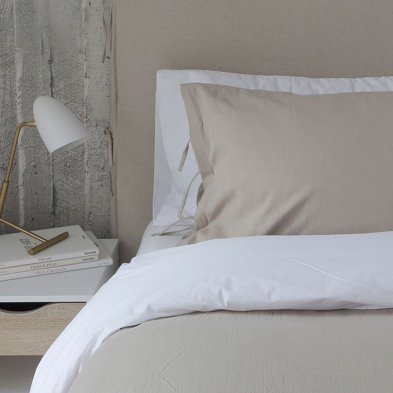 CUBREPLUMON ALGODON STONE WASH ARENA 1,5 PLAZA Beige Natural