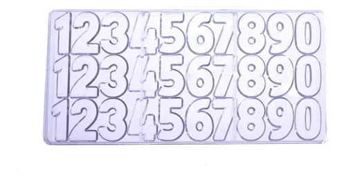 Molde Para Chocolates Molde De Chocolate Molde Numeros -0