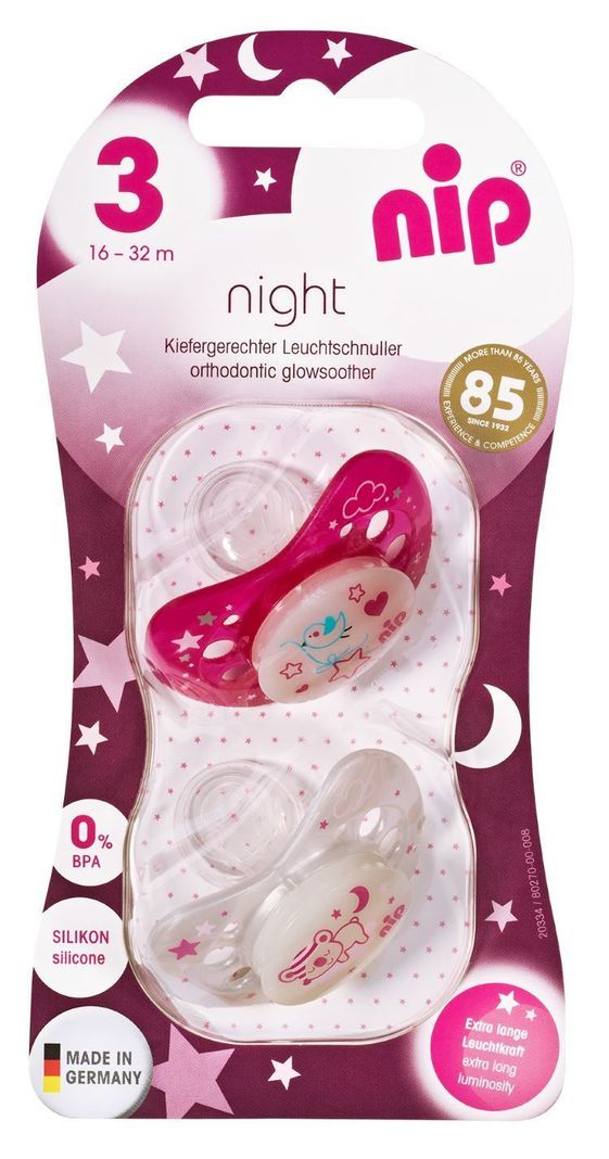 Chupete Night Silicona Oso Pajarito 16-32 meses Nip-0