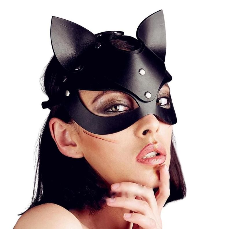 MASCARA DE CUERO GATITA SEXY-0