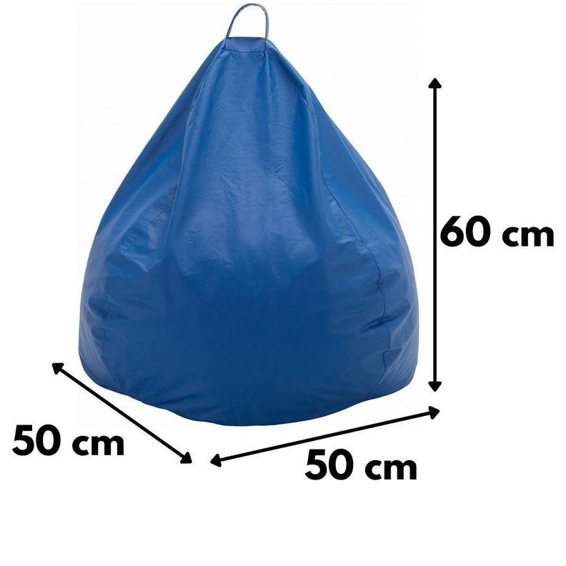 Pouf Pera Infantil Azul Eco Cuero 60x50x50 Cm-2