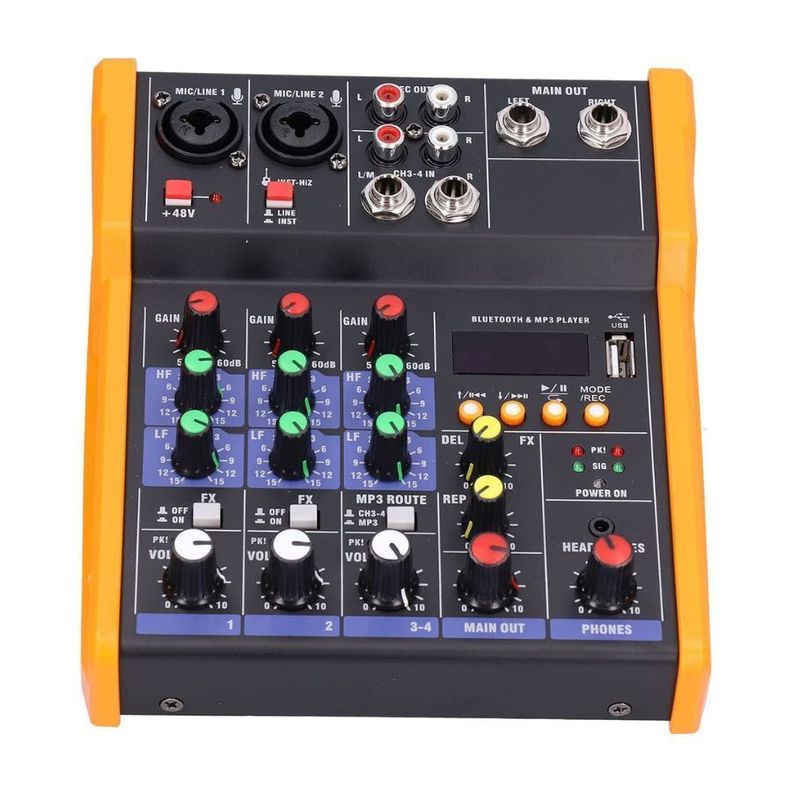 Mezclador de Audio Profesional con 4 canales-0