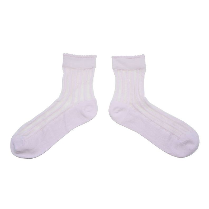 Calcetines con diseño,Transparentes,  NW, modelo crew, 5 pares-3