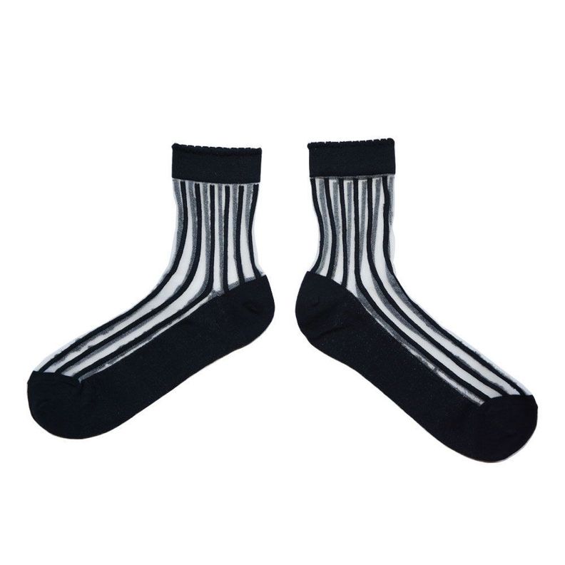Calcetines con diseño,Transparentes,  NW, modelo crew, 5 pares-2