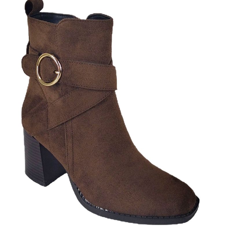 Botin Formal de Mujer Gamuza Q05 Marron-3