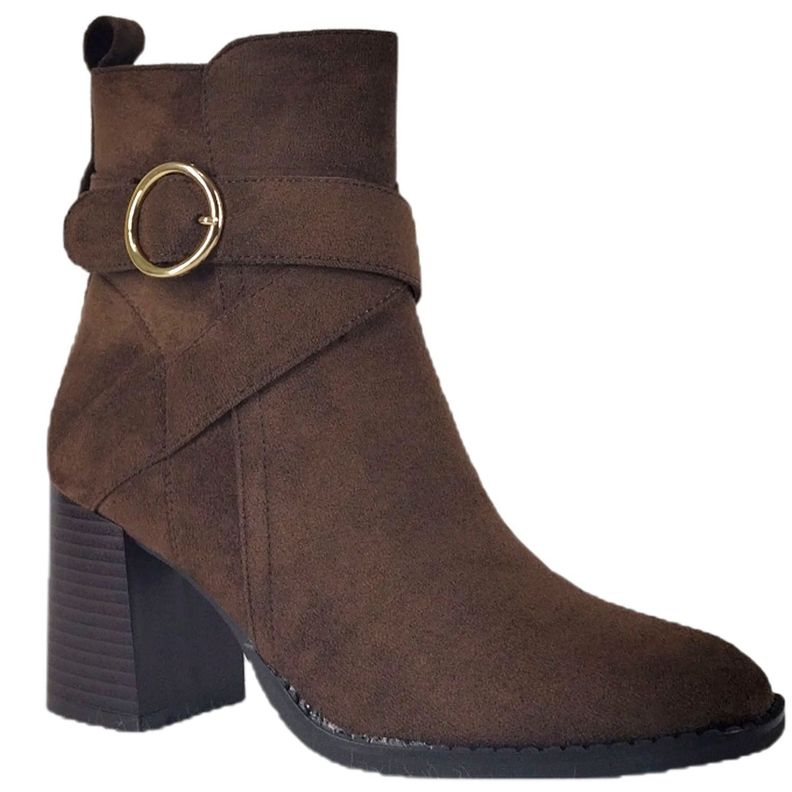 Botin Formal de Mujer Gamuza Q05 Marron-2