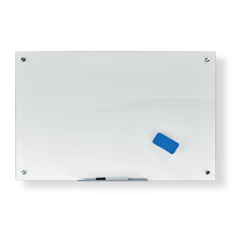 Pizarra Magnética Vidrio Templado 90 x 60 Incluye Accesorios. Color Blanco-0