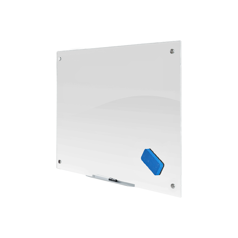Pizarra Magnética Vidrio Templado 90 x 60 Incluye Accesorios. Color Blanco-1