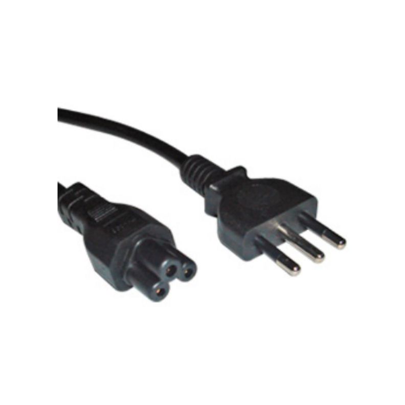 Cable De Poder Tipo Trebol 1.8 Mts Negro-0