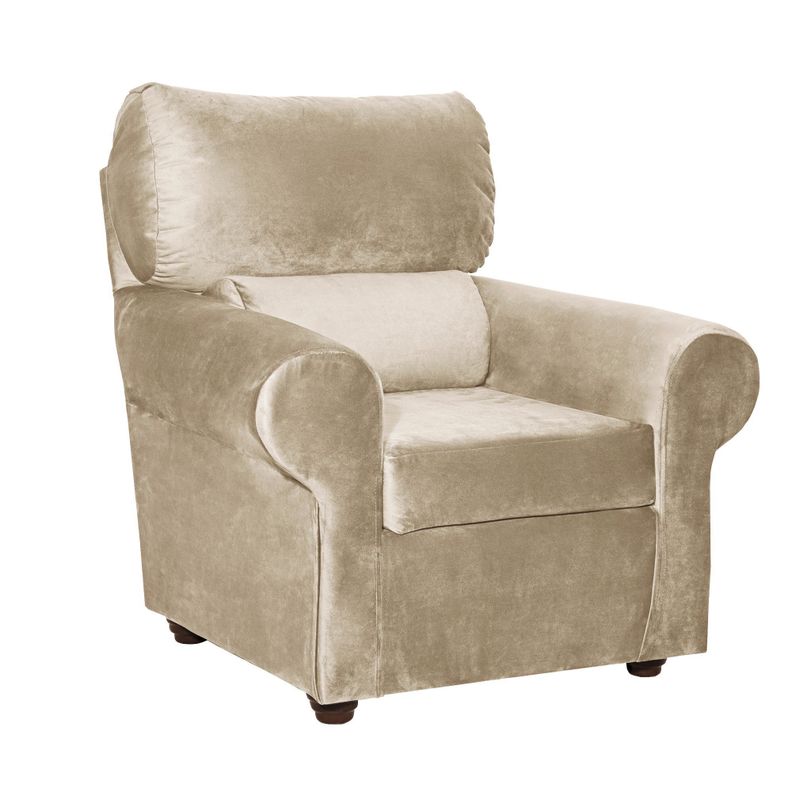 Sillon Beron 1c Felpa Beige  95 x 90 x 100-1