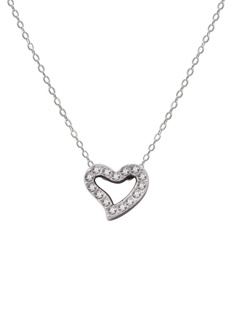Collar te amo con cristales blancos-0