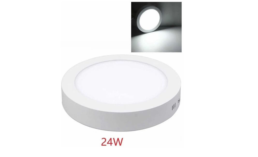 Foco Panel Plafón Led 24w Sobrepuesto Redondo-0