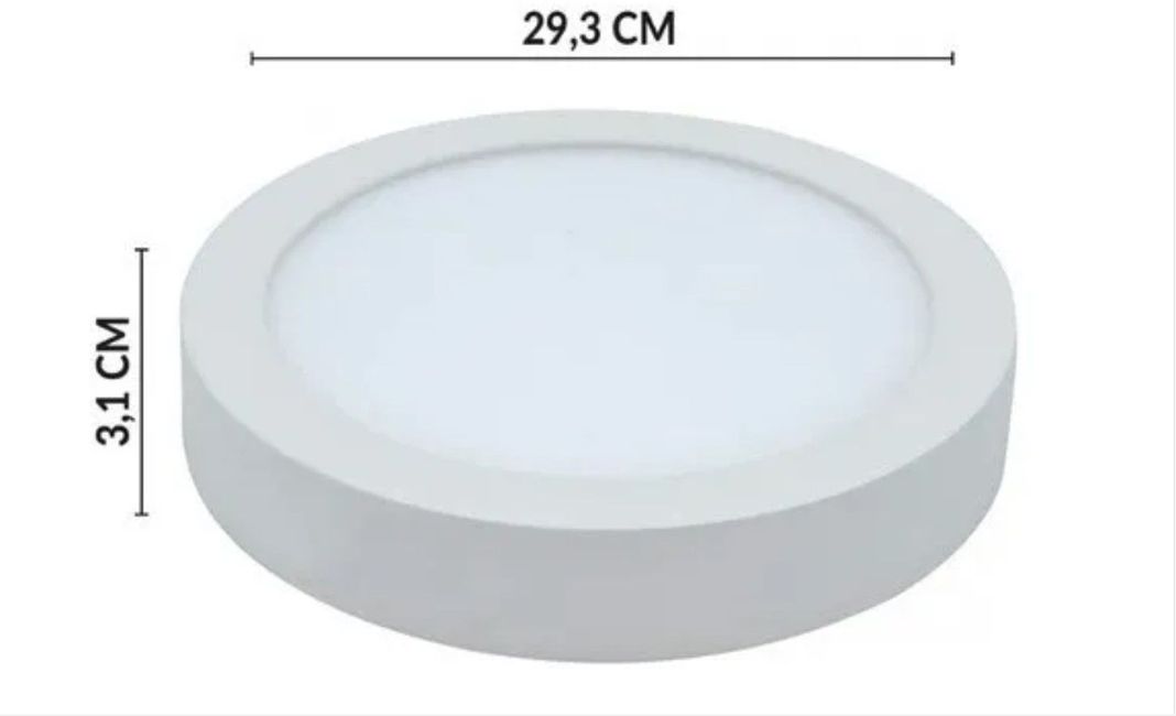 Foco Panel Plafón Led 24w Sobrepuesto Redondo-2