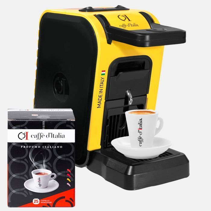 Cafetera Birba Amarilla + 25 Cápsulas-0