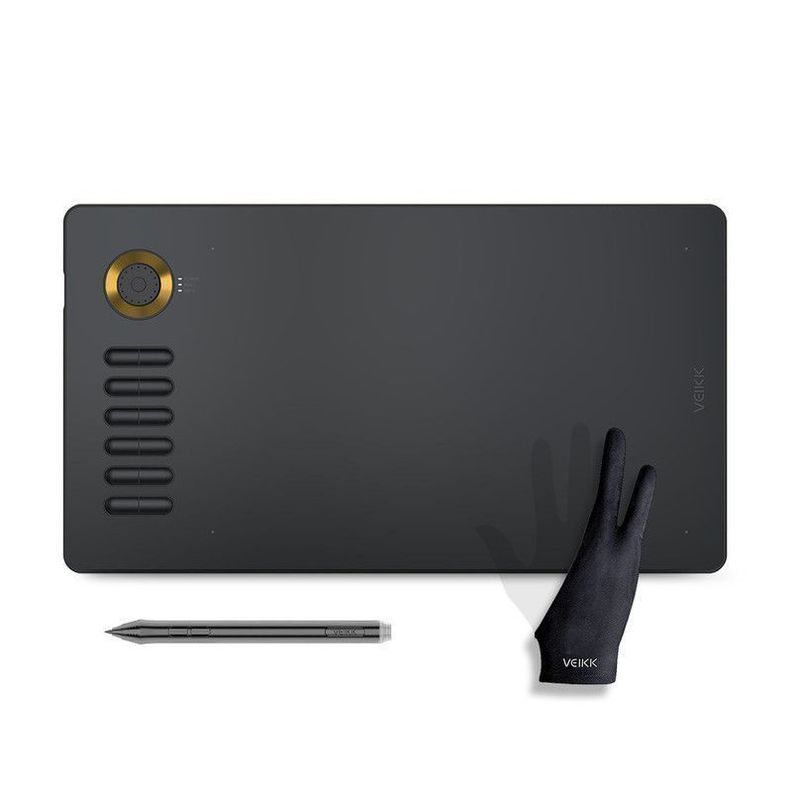 Tableta Gráfica Veikk A15 Pro Gold Pen Tablet-0