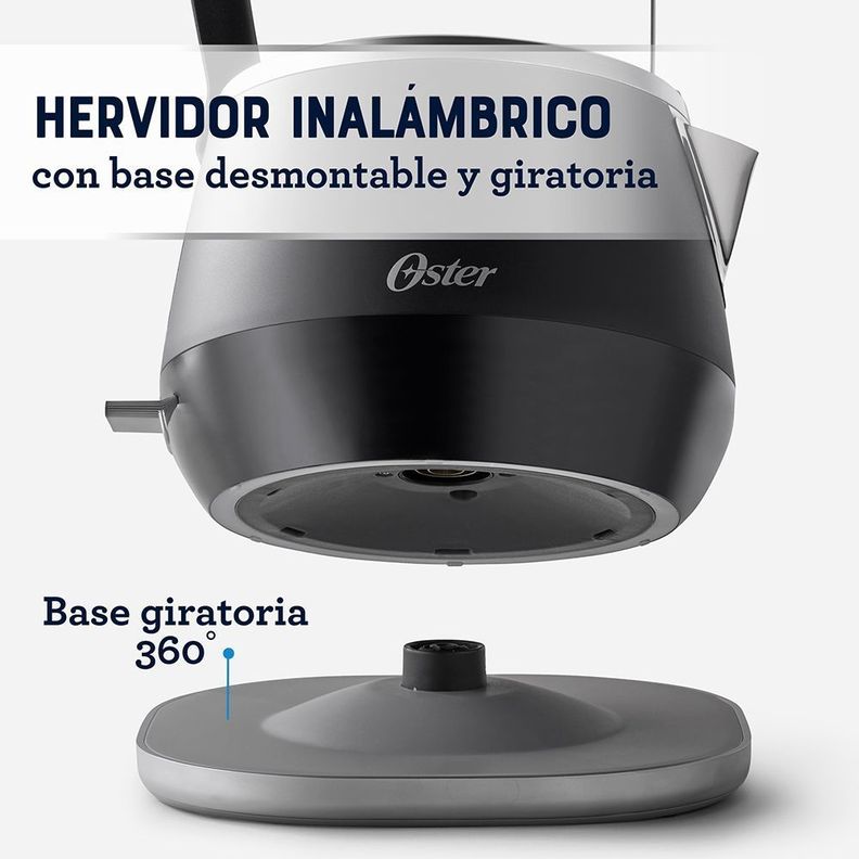 Hervidor eléctrico Oster® premium con capacidad de 1.5L BVSTKT4510B-1
