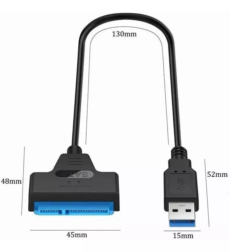 Cable Adaptador Sata A Usb 3 Para Disco Duros Notebooks 2.5-5